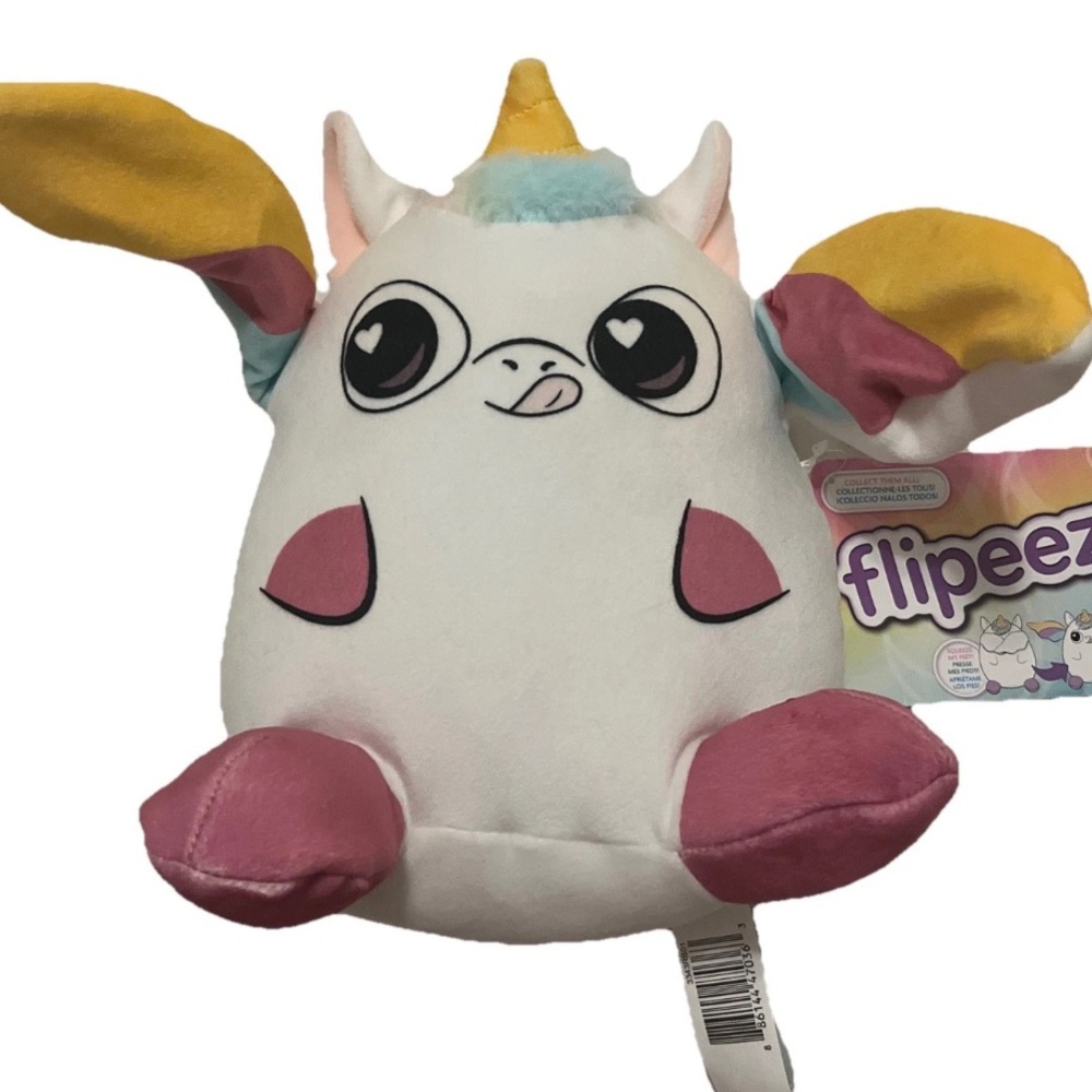 Flipeez Zoey the Alicorn/Unicorn Plush Stuffed Animal Toy Ear Flops Girls Kids